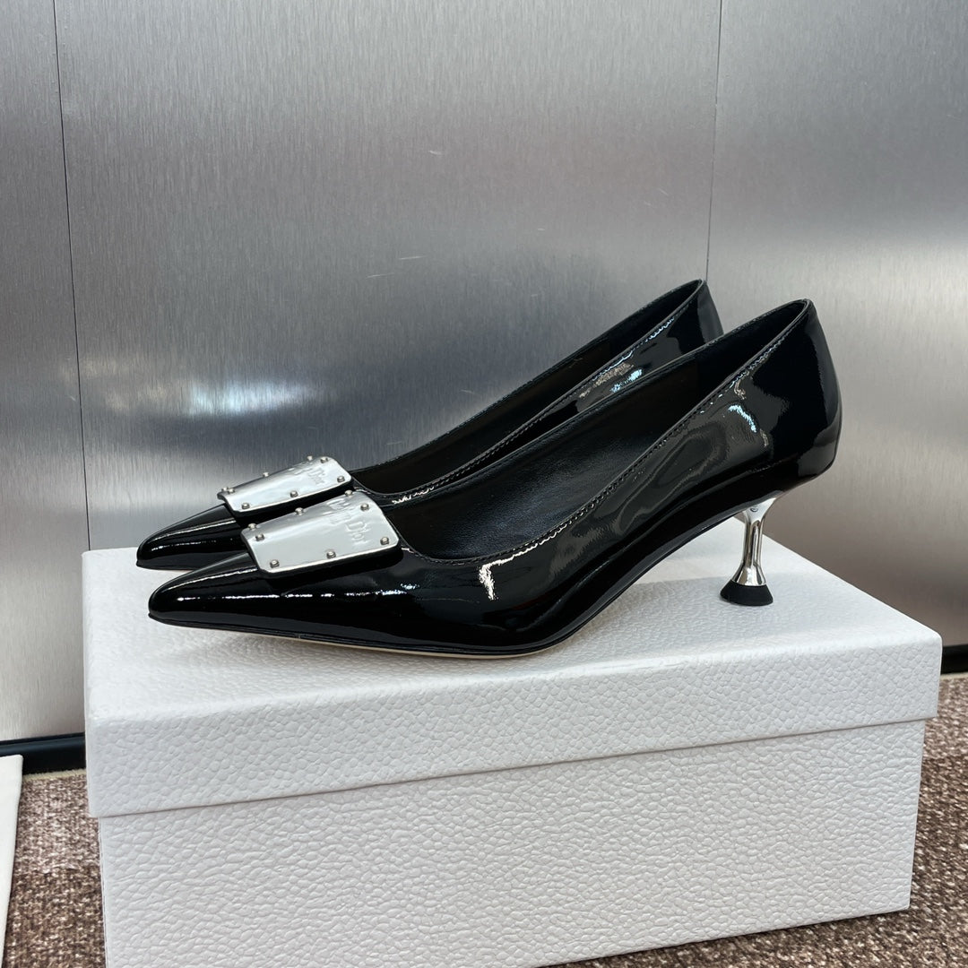 DIOR Pumps 65mm Glossy Black Cowhide