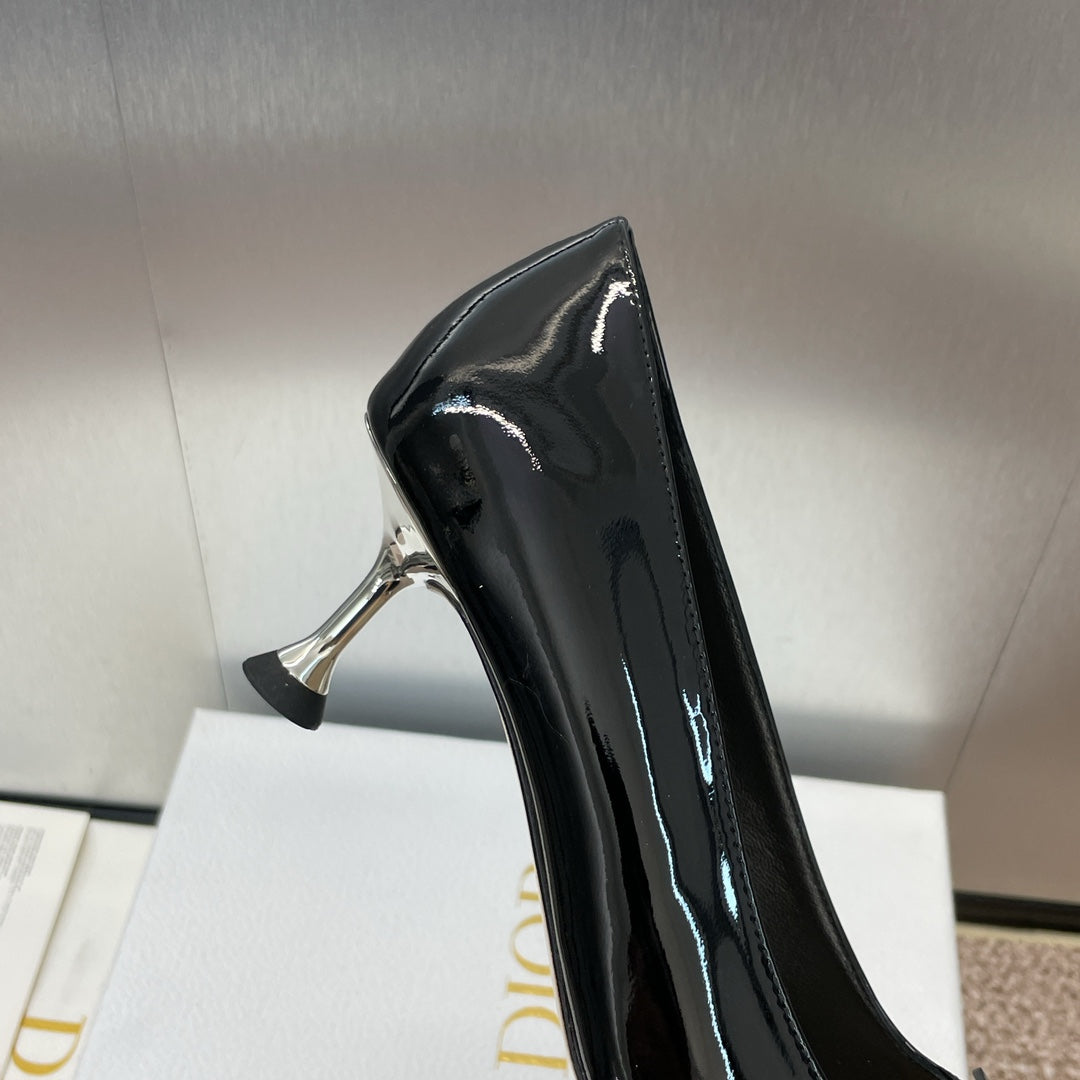 DIOR Pumps 65mm Glossy Black Cowhide