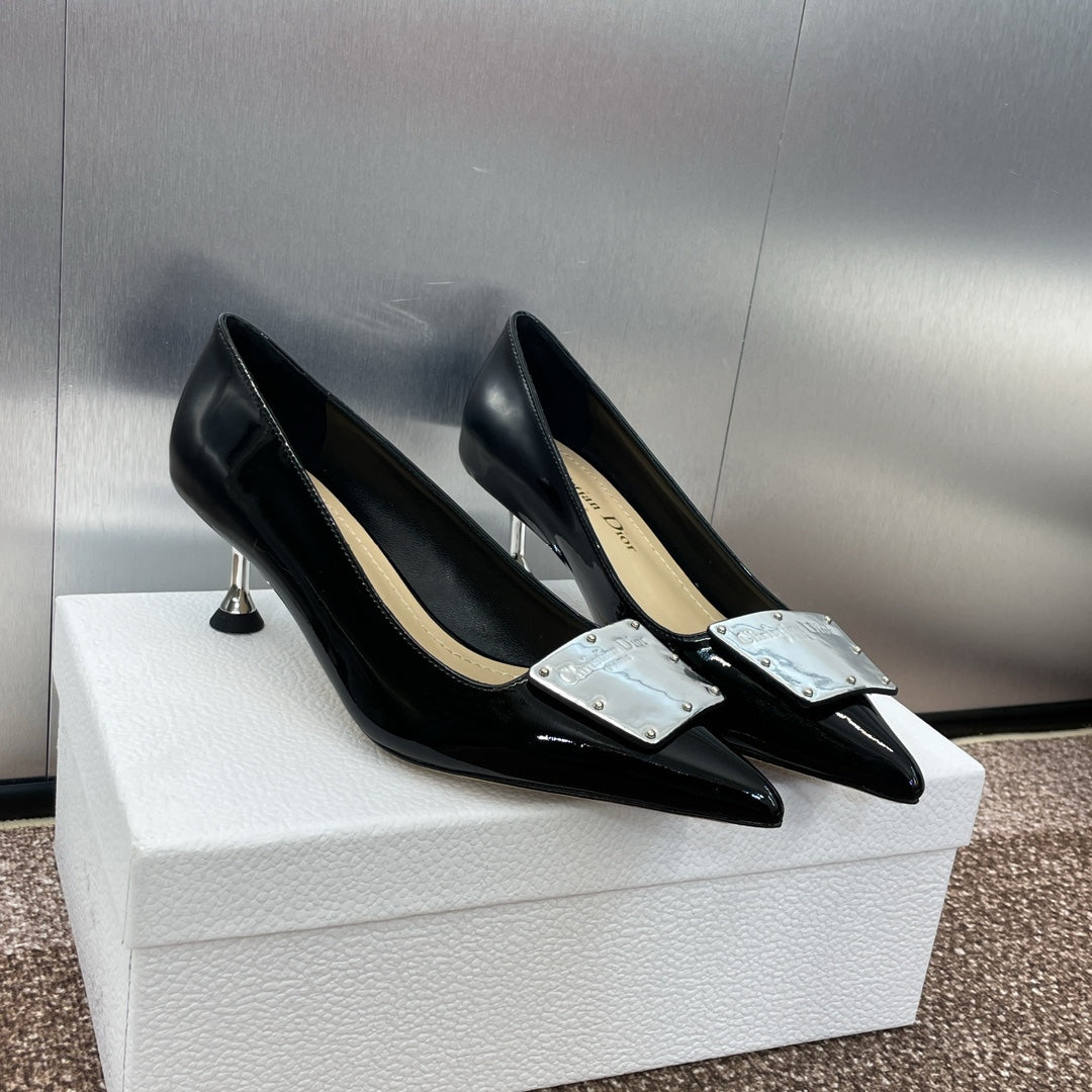 DIOR Pumps 65mm Glossy Black Cowhide