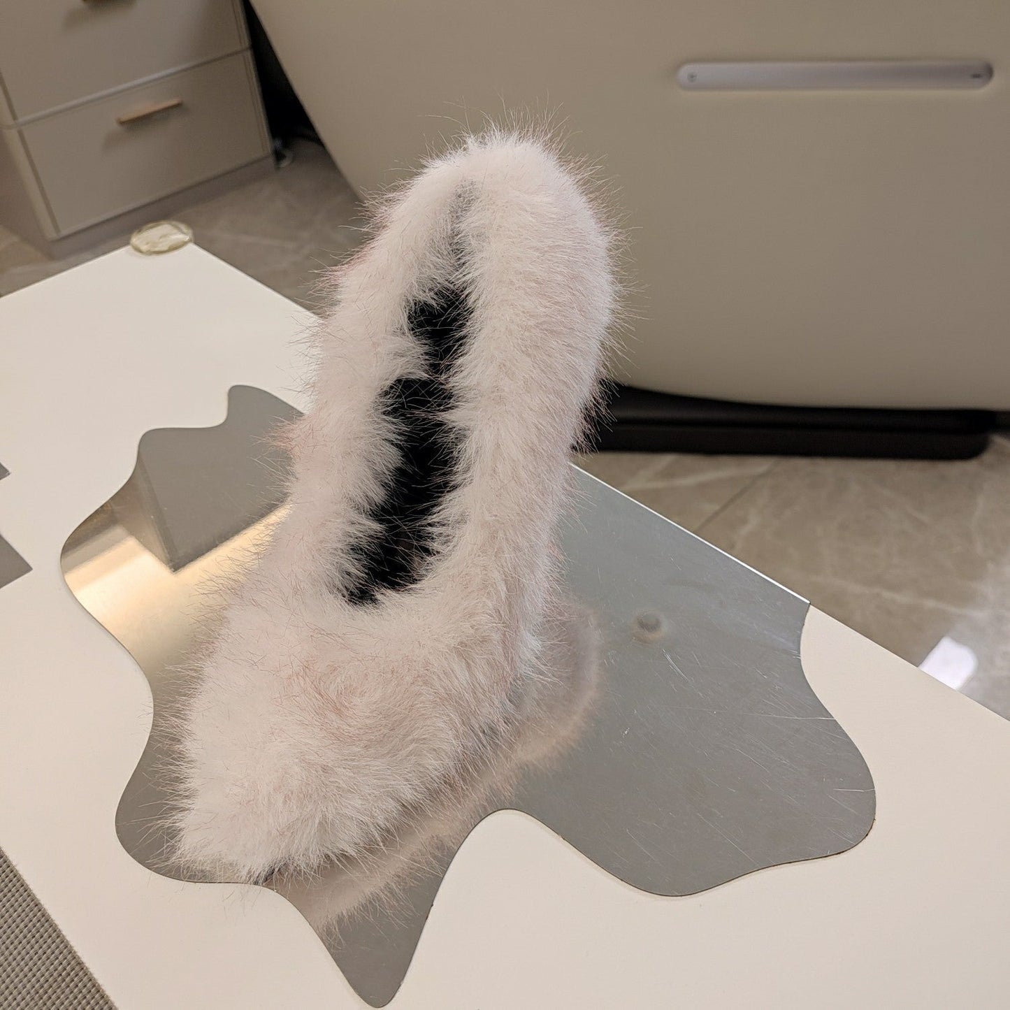 Balanciaga FURRY PUMPS 90MM IN HEAVEN PINK FOX FUR