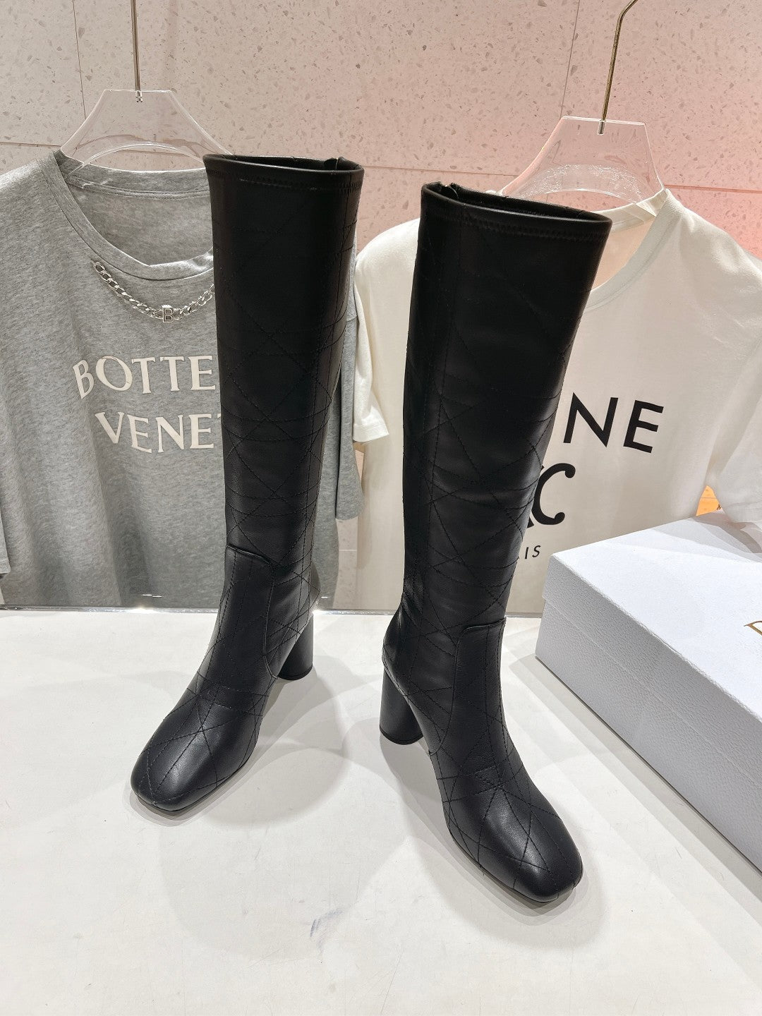 DIOR High Boots 85mm Black Lambskin