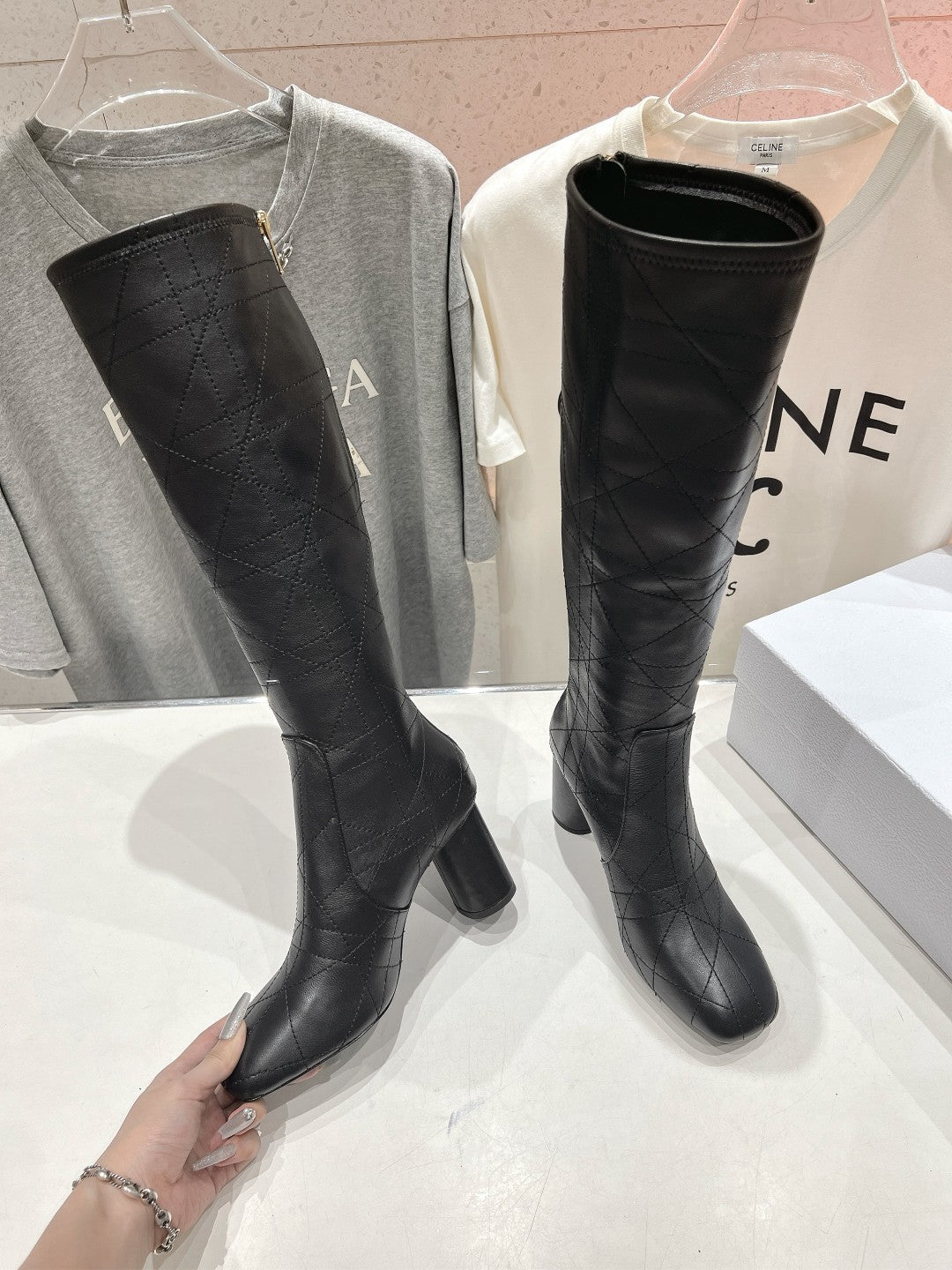DIOR High Boots 85mm Black Lambskin