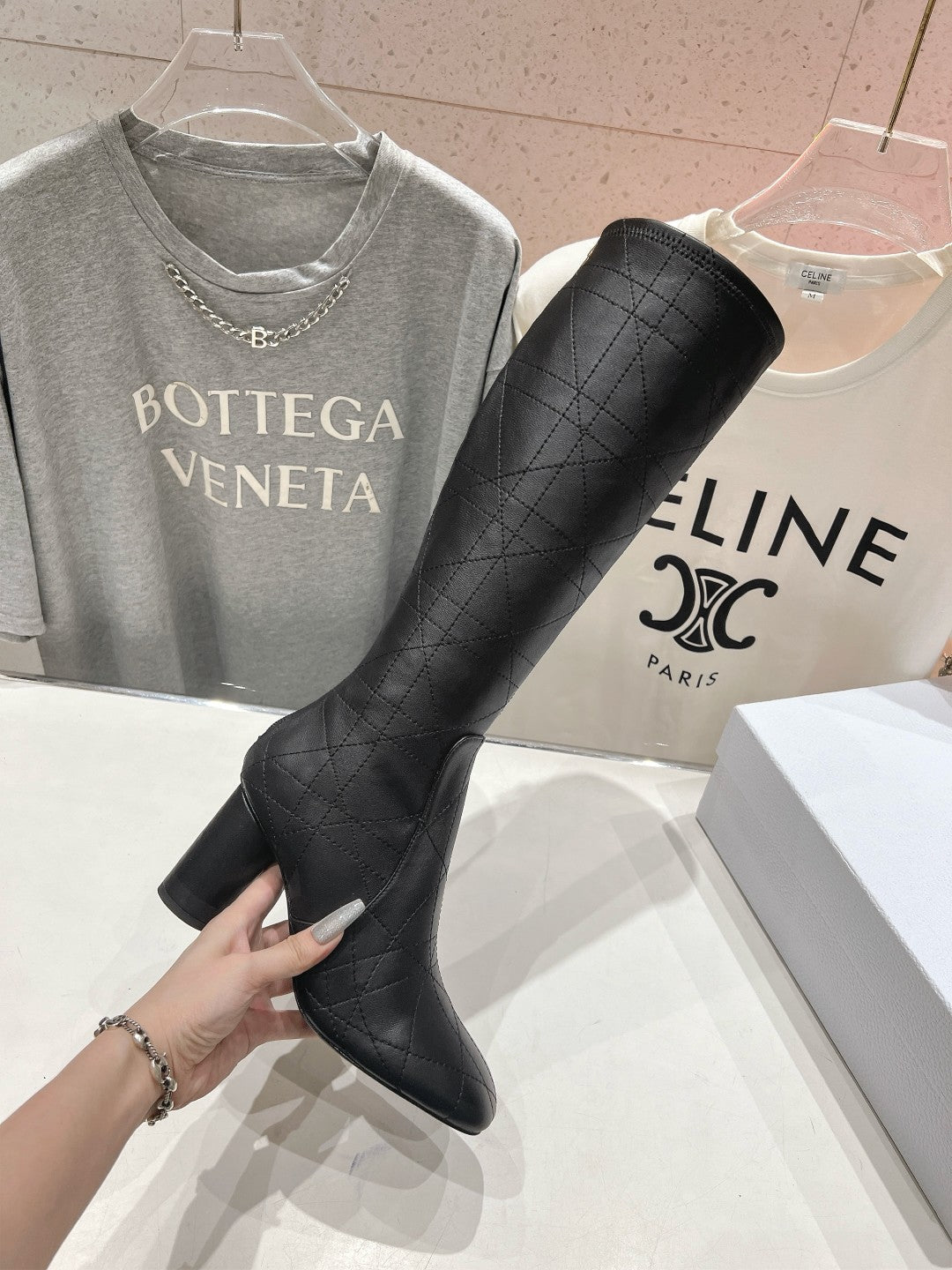 DIOR High Boots 85mm Black Lambskin