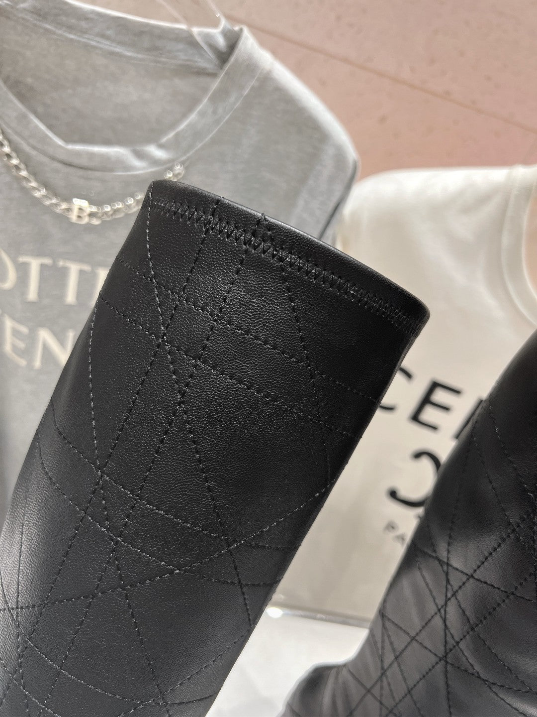 DIOR High Boots 85mm Black Lambskin