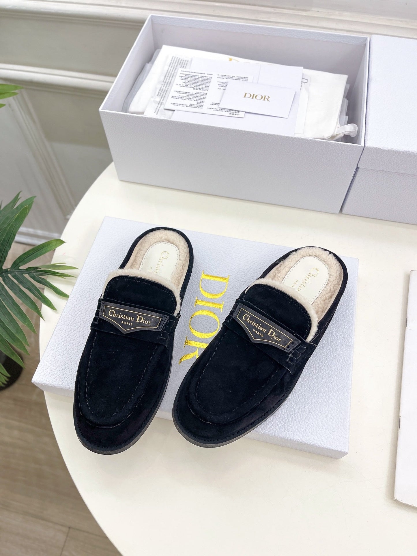 DIOR Boy Mule Black Suede