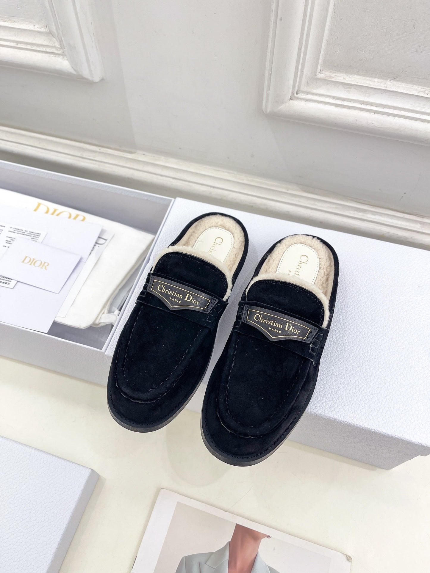 DIOR Boy Mule Black Suede