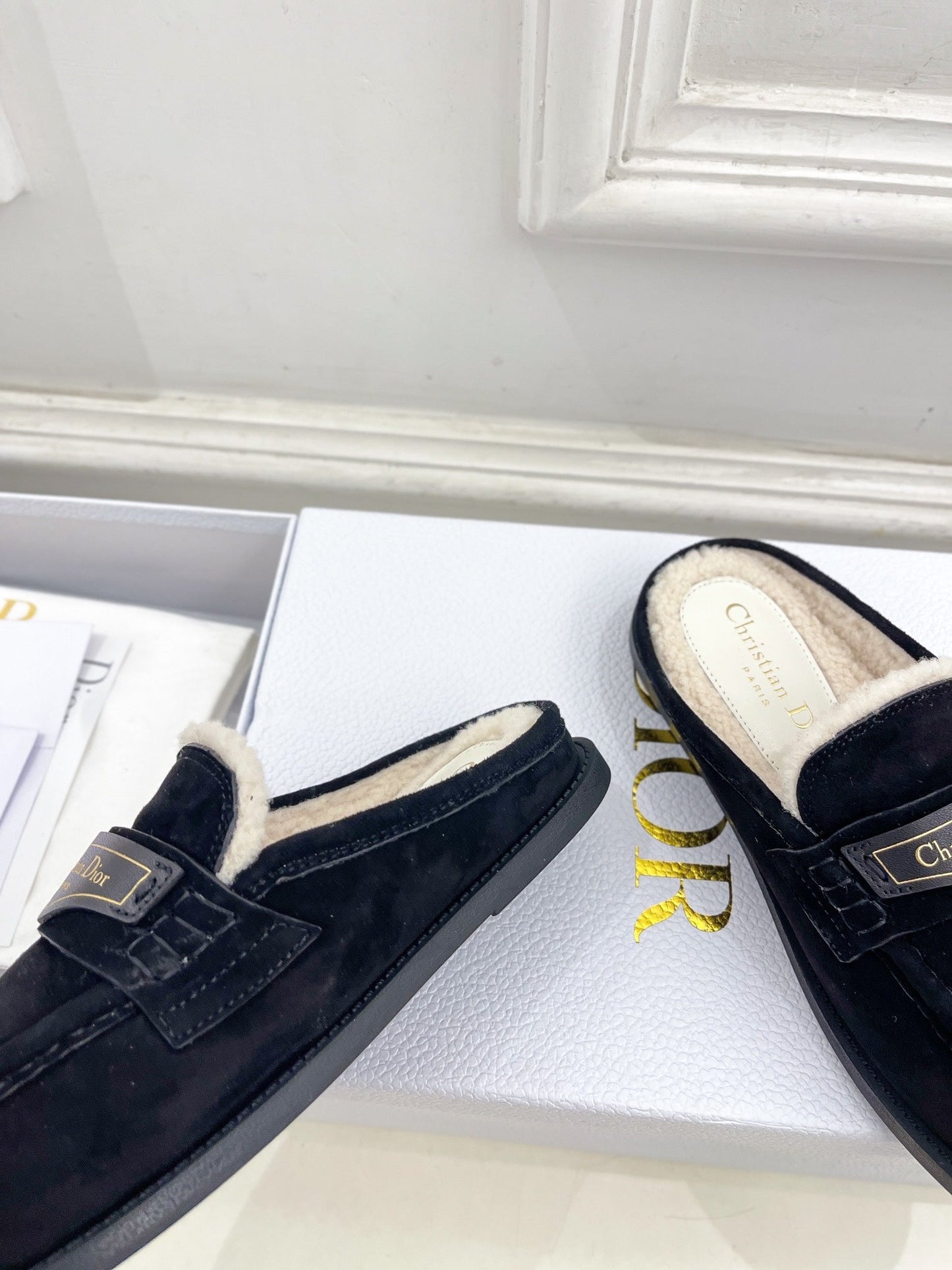 DIOR Boy Mule Black Suede