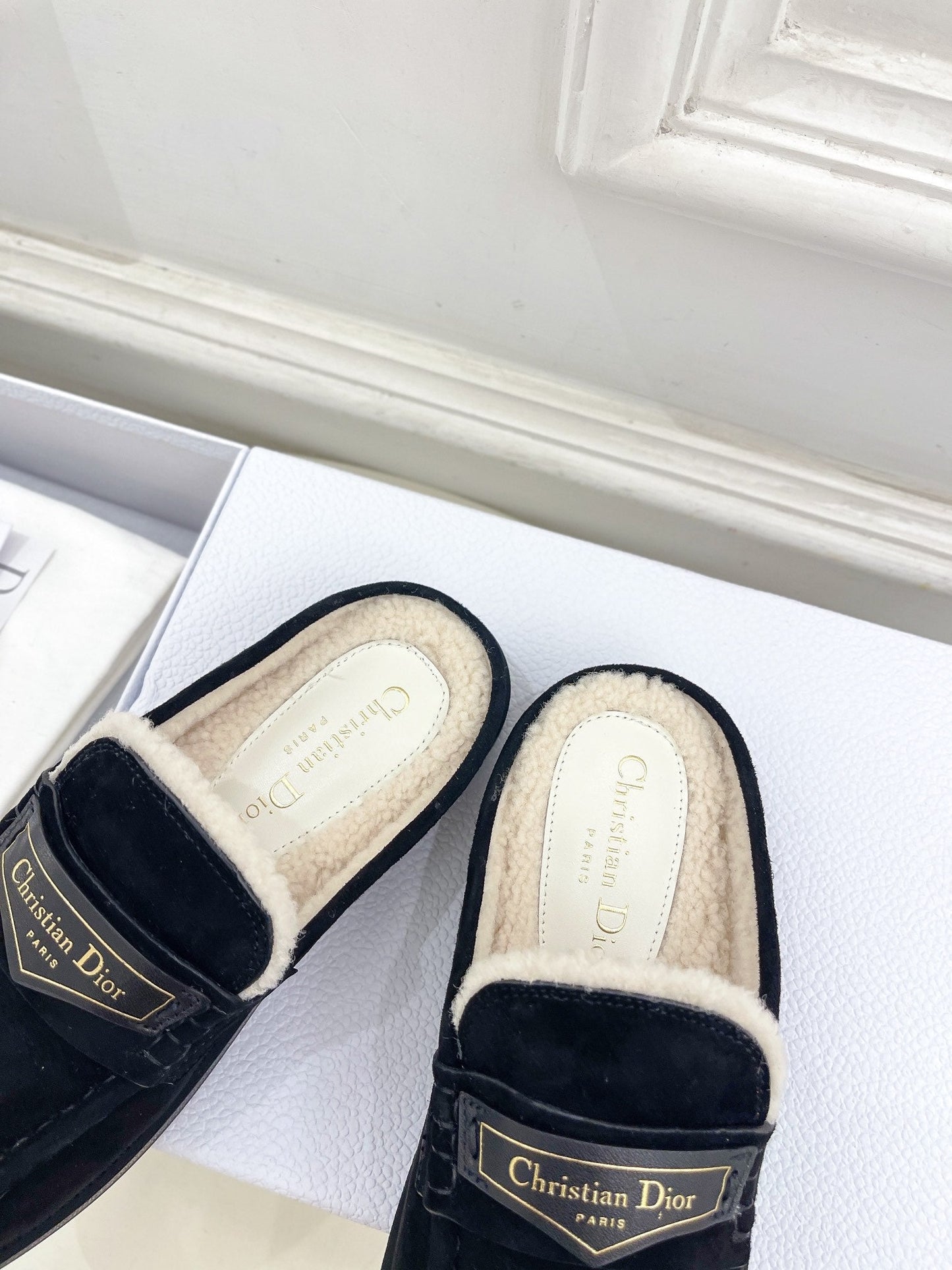 DIOR Boy Mule Black Suede