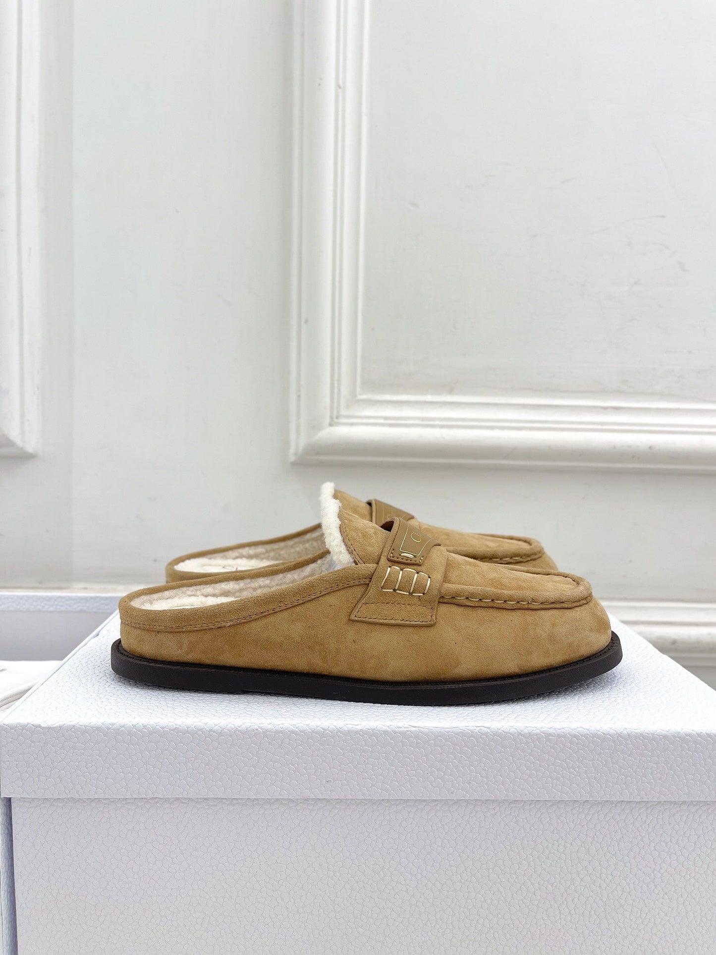DIOR Boy Mule Light Brown Suede