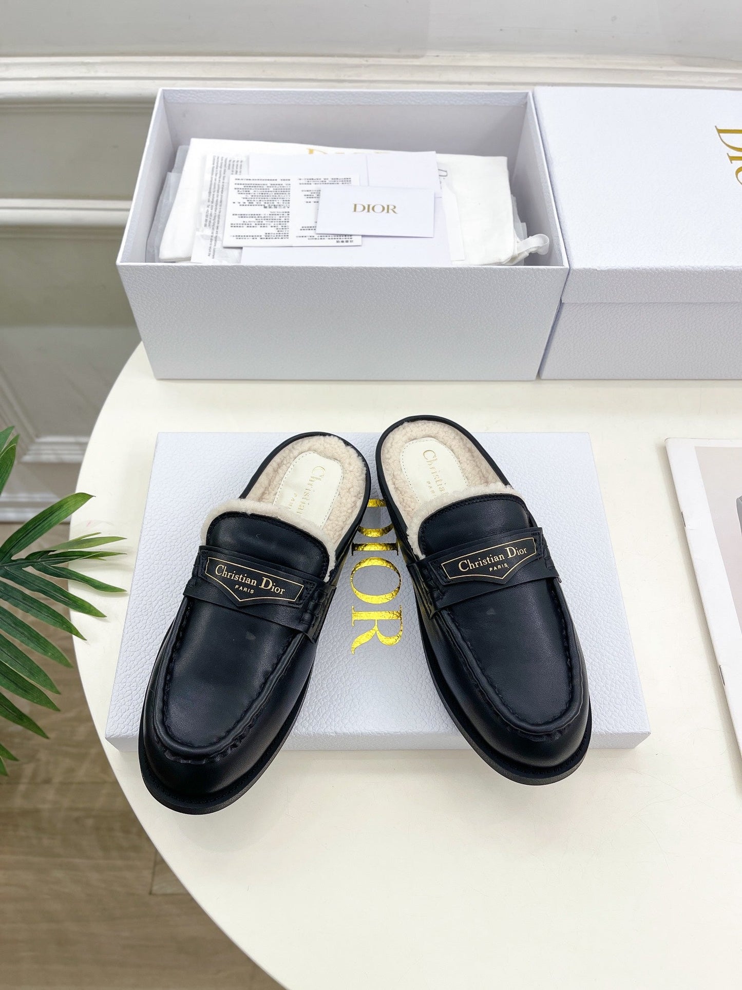 DIOR Boy Mule Black Cowhide