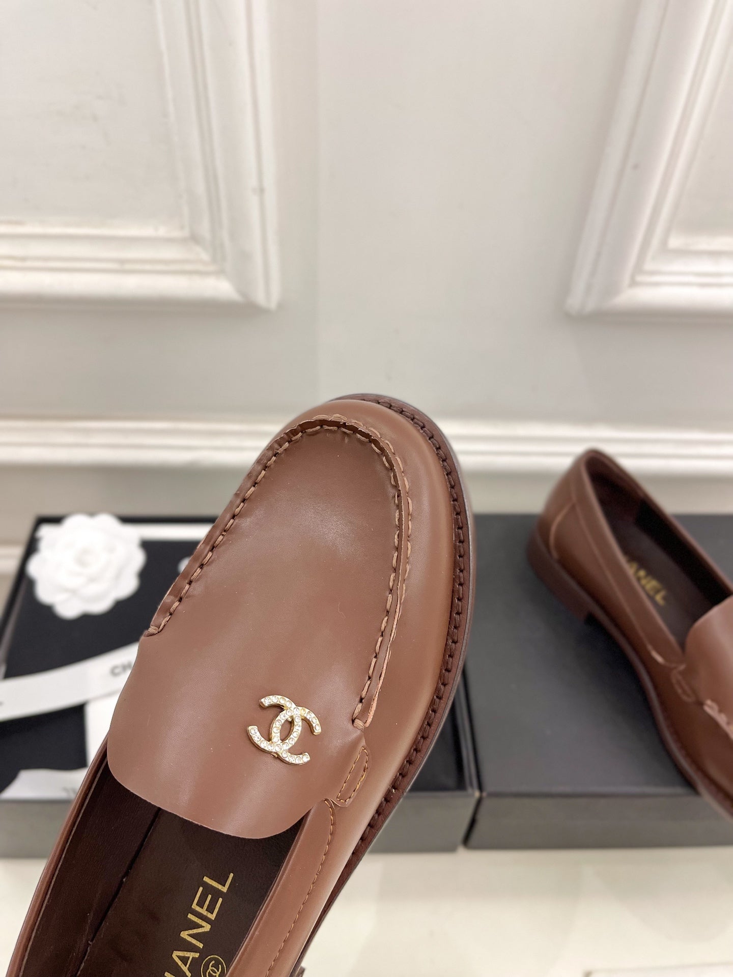 CHANEL 25S Loafer Chocolate Calfskin