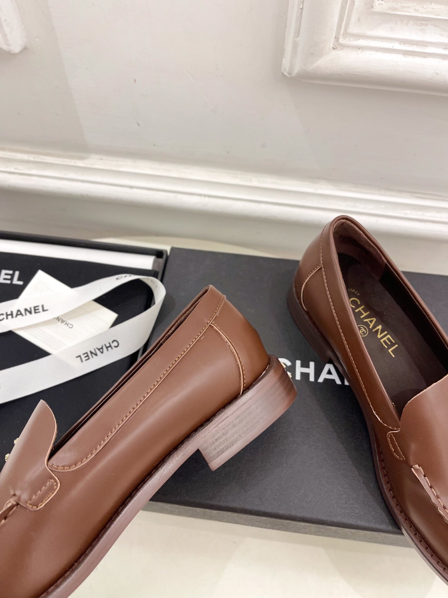 CHANEL 25S Loafer Chocolate Calfskin