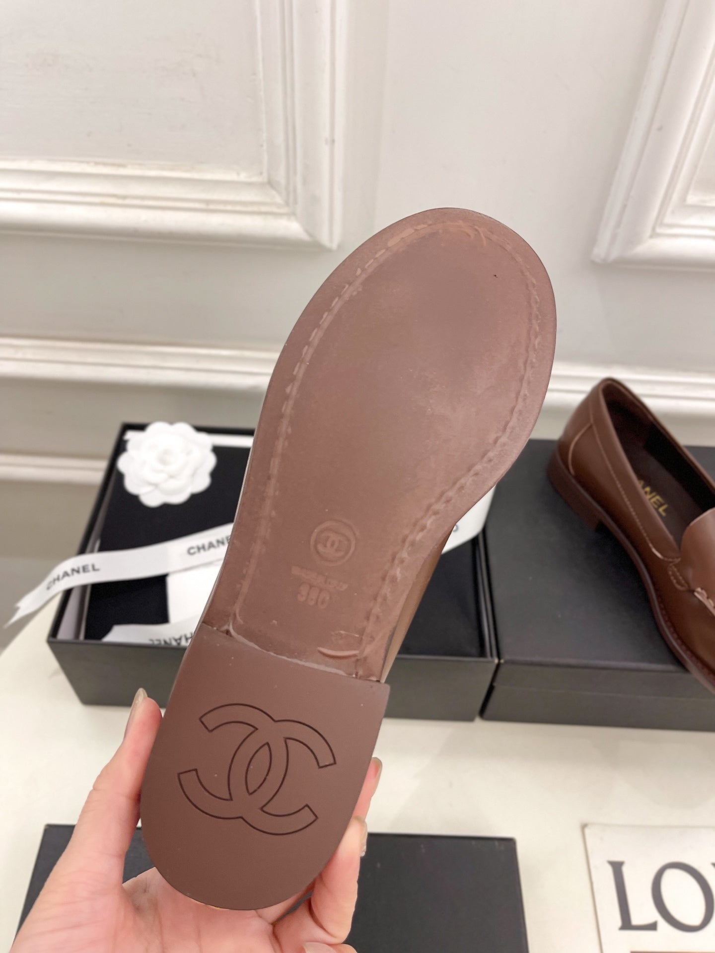 CHANEL 25S Loafer Chocolate Calfskin
