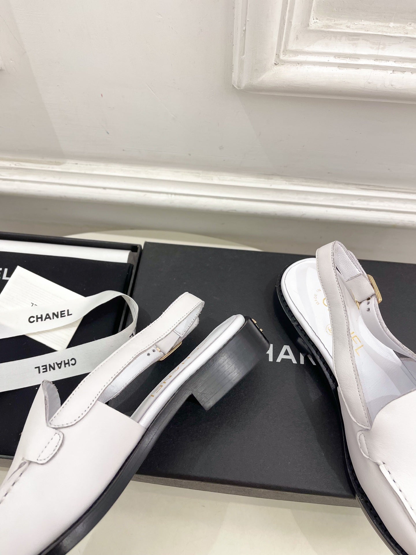 CHANEL 25S Loafer White Calfskin