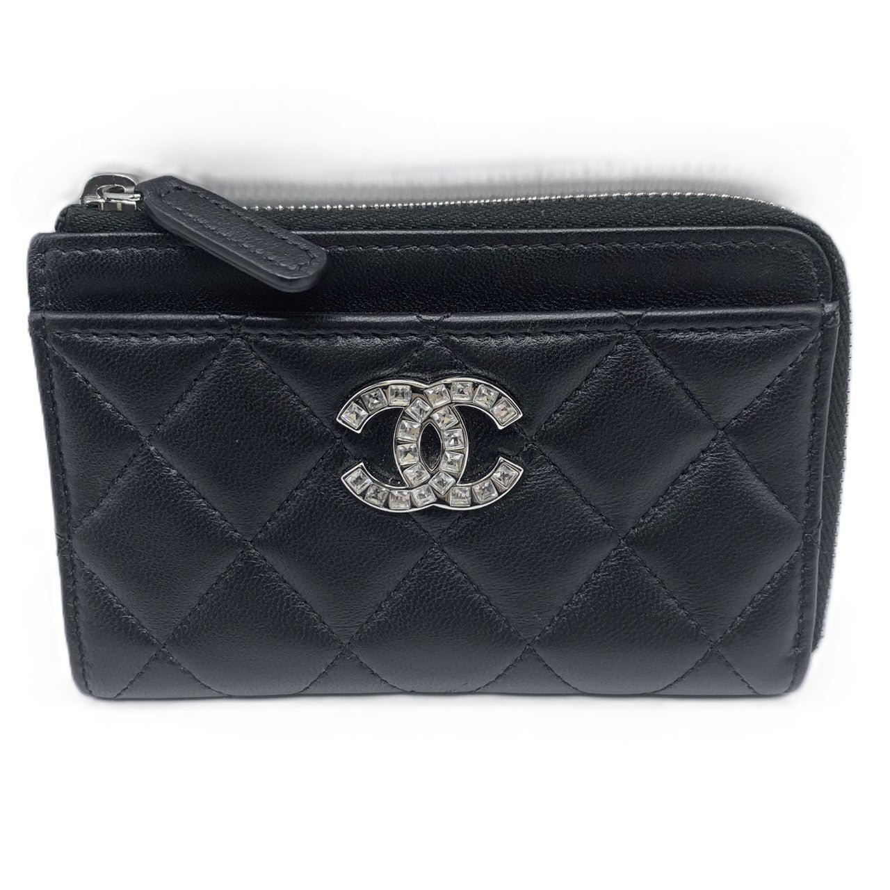 Chanel Lambskin Coin Card Case Black