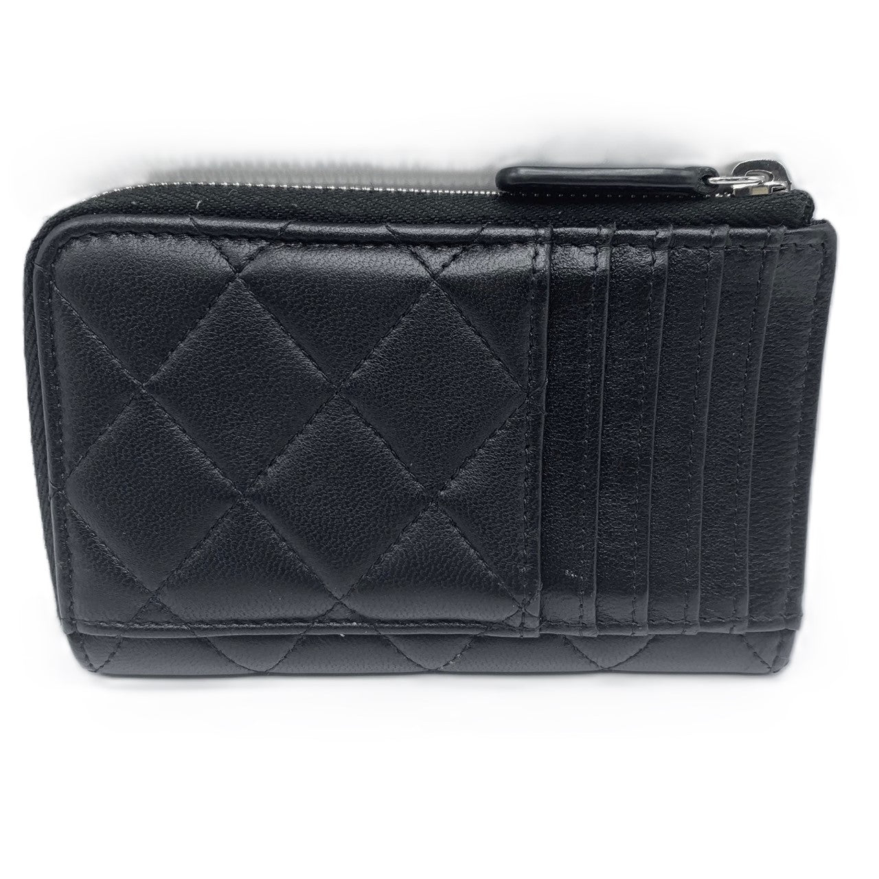 Chanel Lambskin Coin Card Case Black