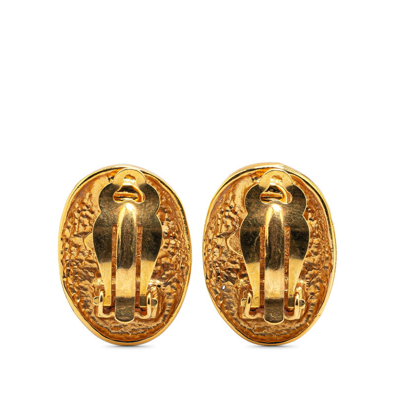 Chanel Gold Crown Motif Earrings
