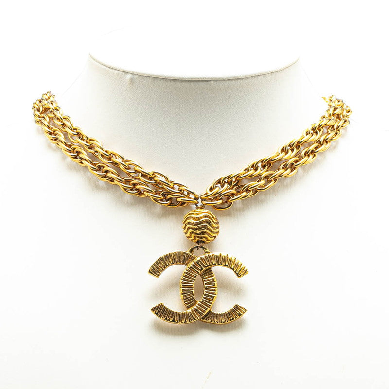 Chanel Coco Mark Chain Necklace Gold