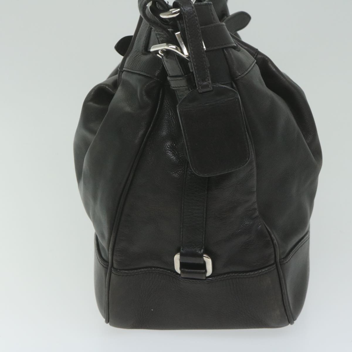 PRADA Shoulder Bag Leather Black ki3947