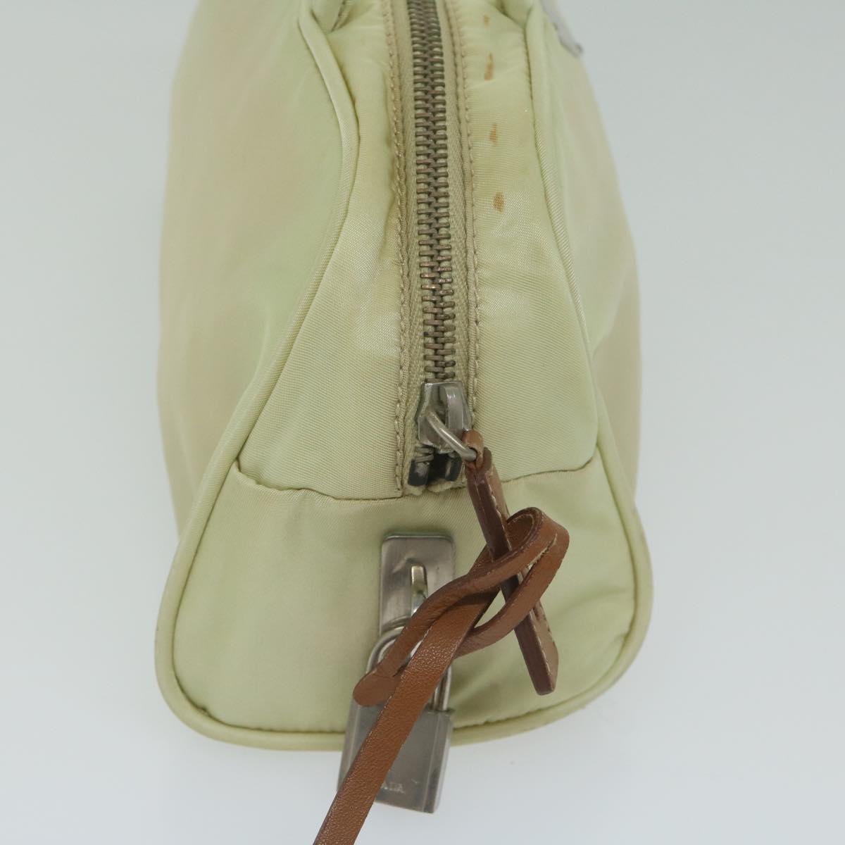 PRADA Hand Bag Nylon White ki3948