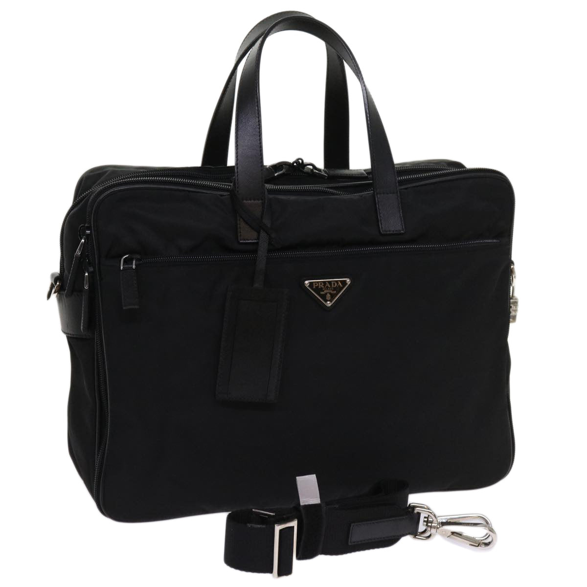 PRADA Business Bag Nylon 2way Black ki3987