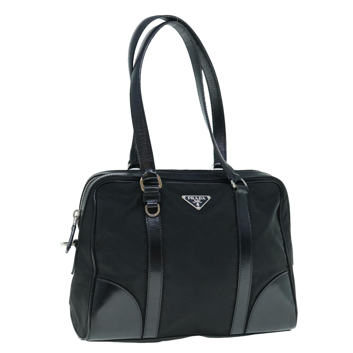 PRADA Hand Bag Nylon Black ki3990