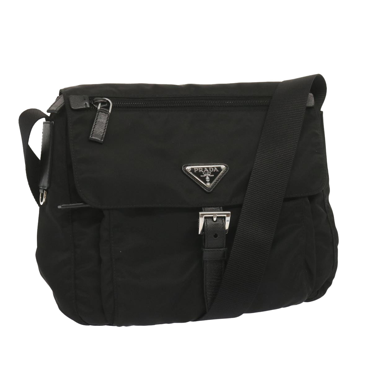 PRADA Shoulder Bag Nylon Black  ki4138