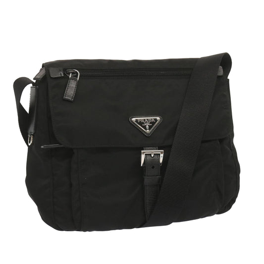 PRADA Shoulder Bag Nylon Black  ki4138