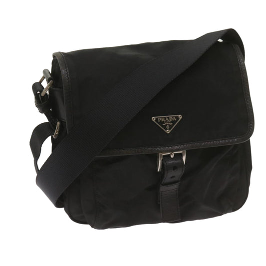 PRADA Shoulder Bag Nylon Black  ki4194