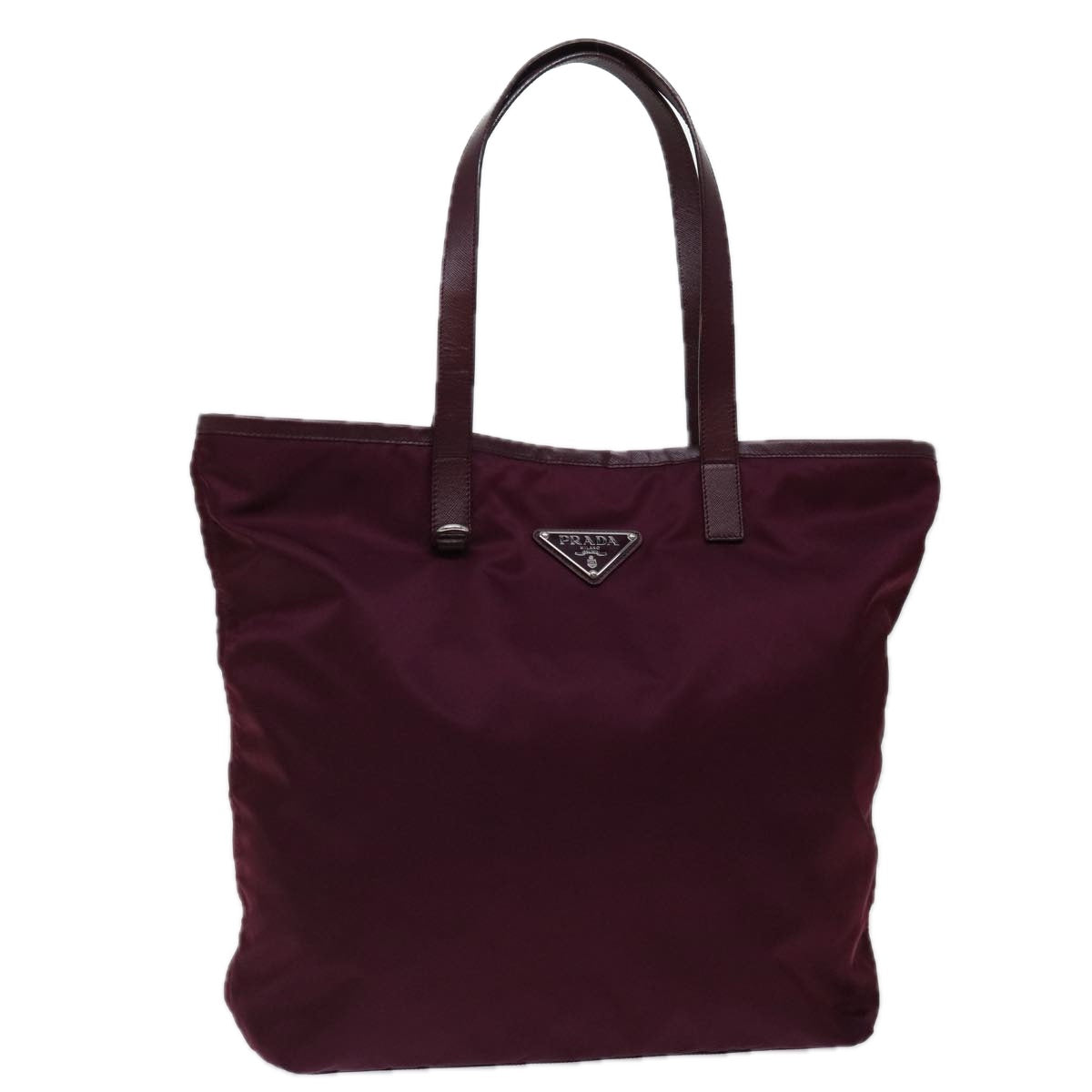 PRADA Tote Bag Nylon Wine Red ki4335