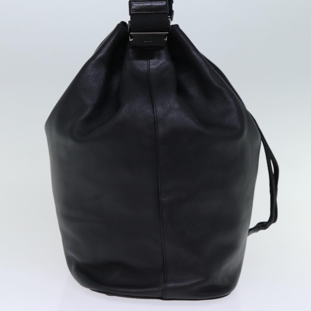 PRADA Shoulder Bag Leather Black ki4379