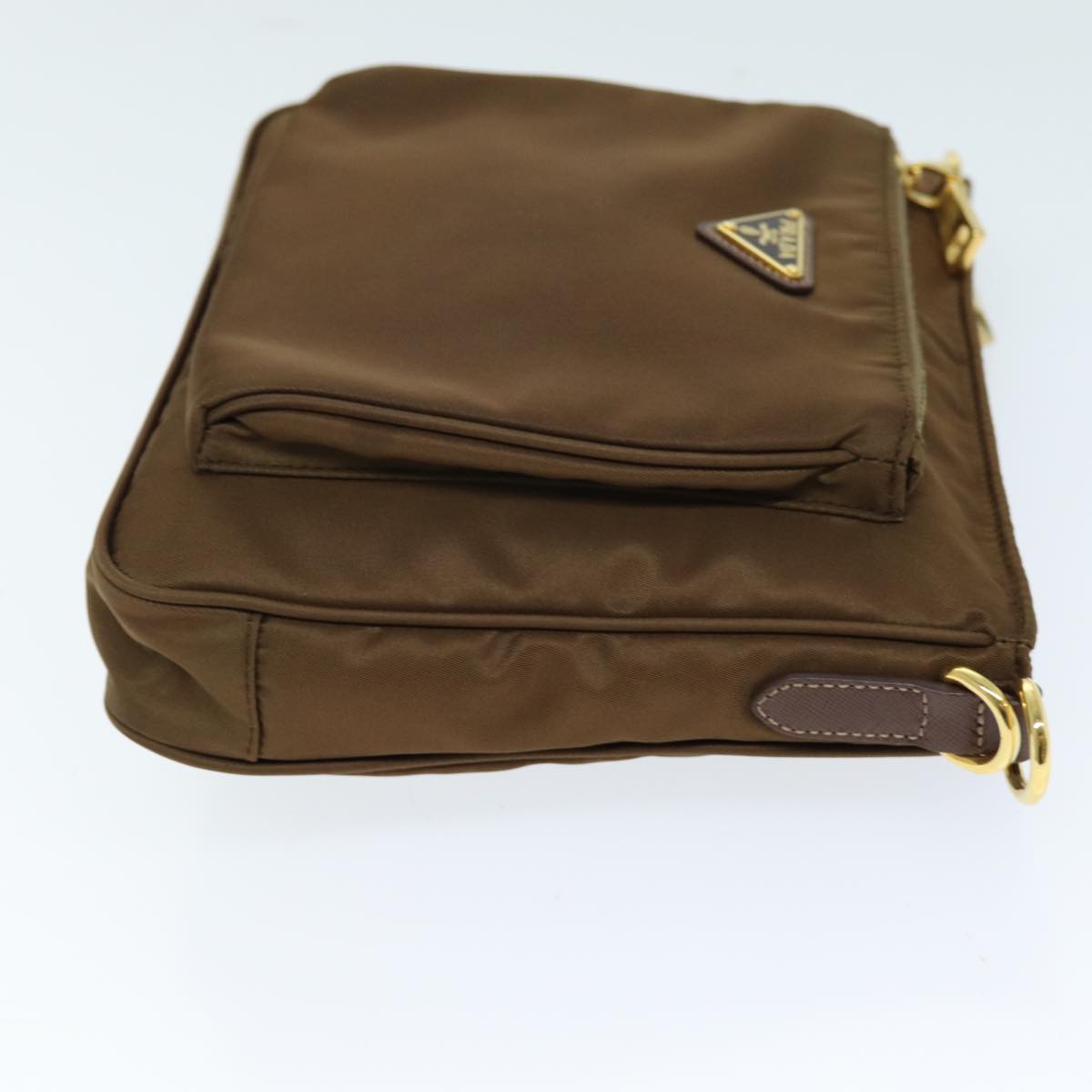 PRADA Shoulder Bag Nylon Brown ki4473