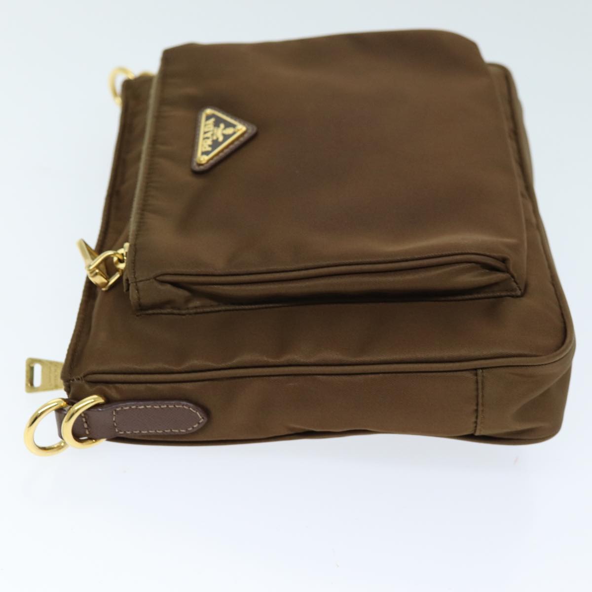 PRADA Shoulder Bag Nylon Brown ki4473