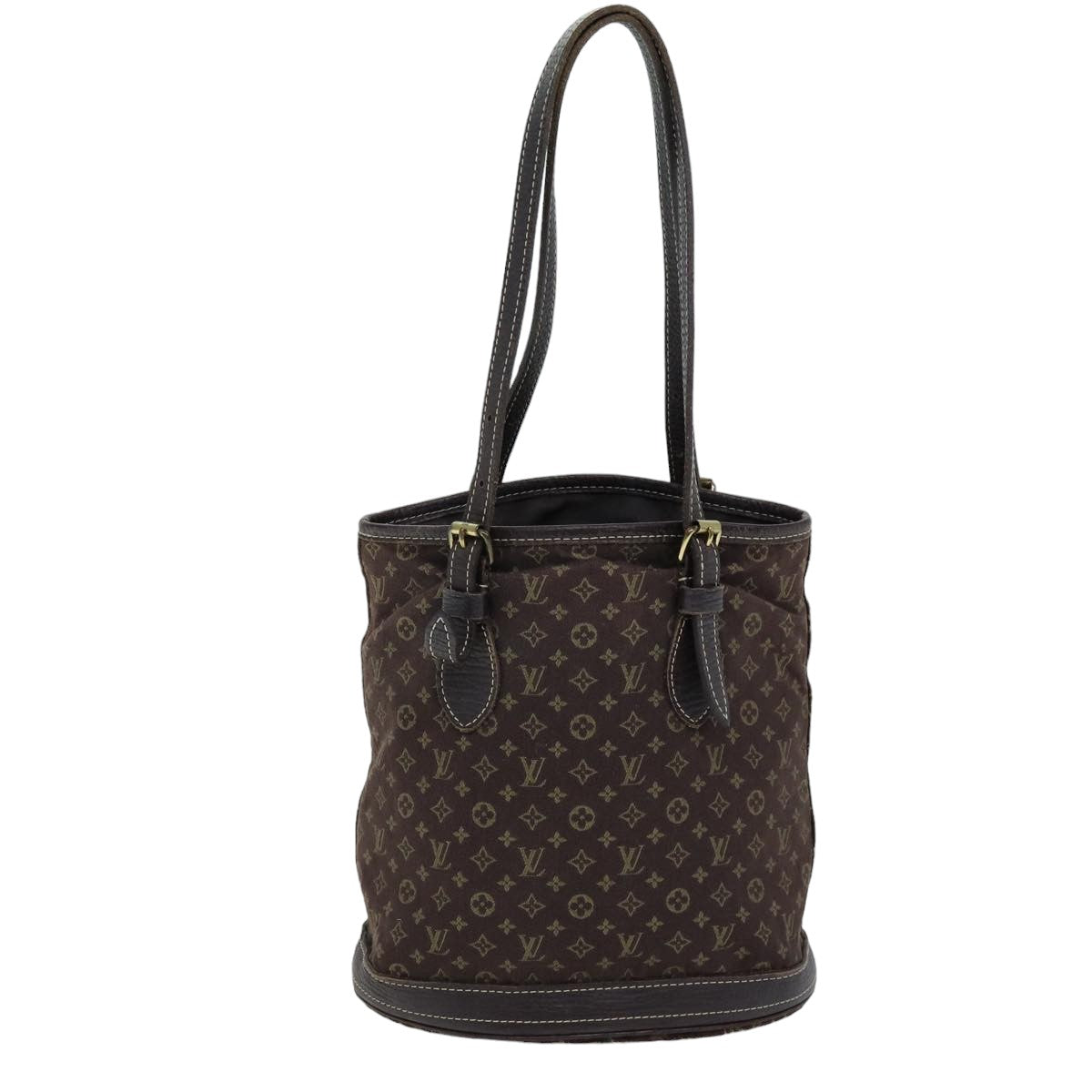 LOUIS VUITTON Monogram Mini Lin Bucket PM Shoulder Bag Brown M95226 ki4480