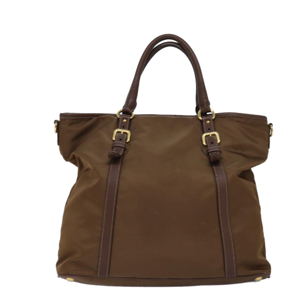 PRADA Tote Bag Nylon 2way Brown ki4513