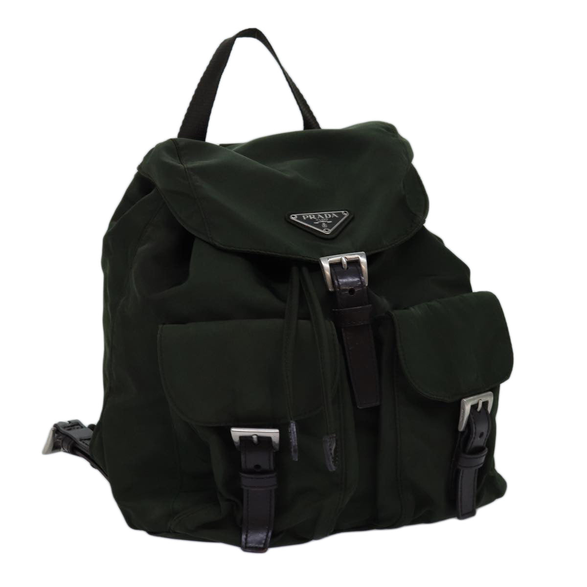 PRADA Backpack Nylon Khaki ki4517