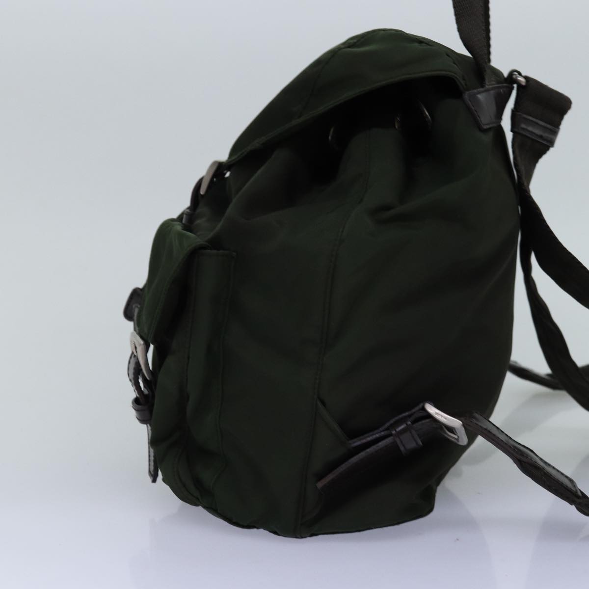 PRADA Backpack Nylon Khaki ki4517