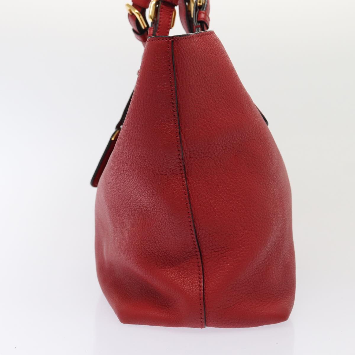 PRADA Tote Bag Leather Red ki4588
