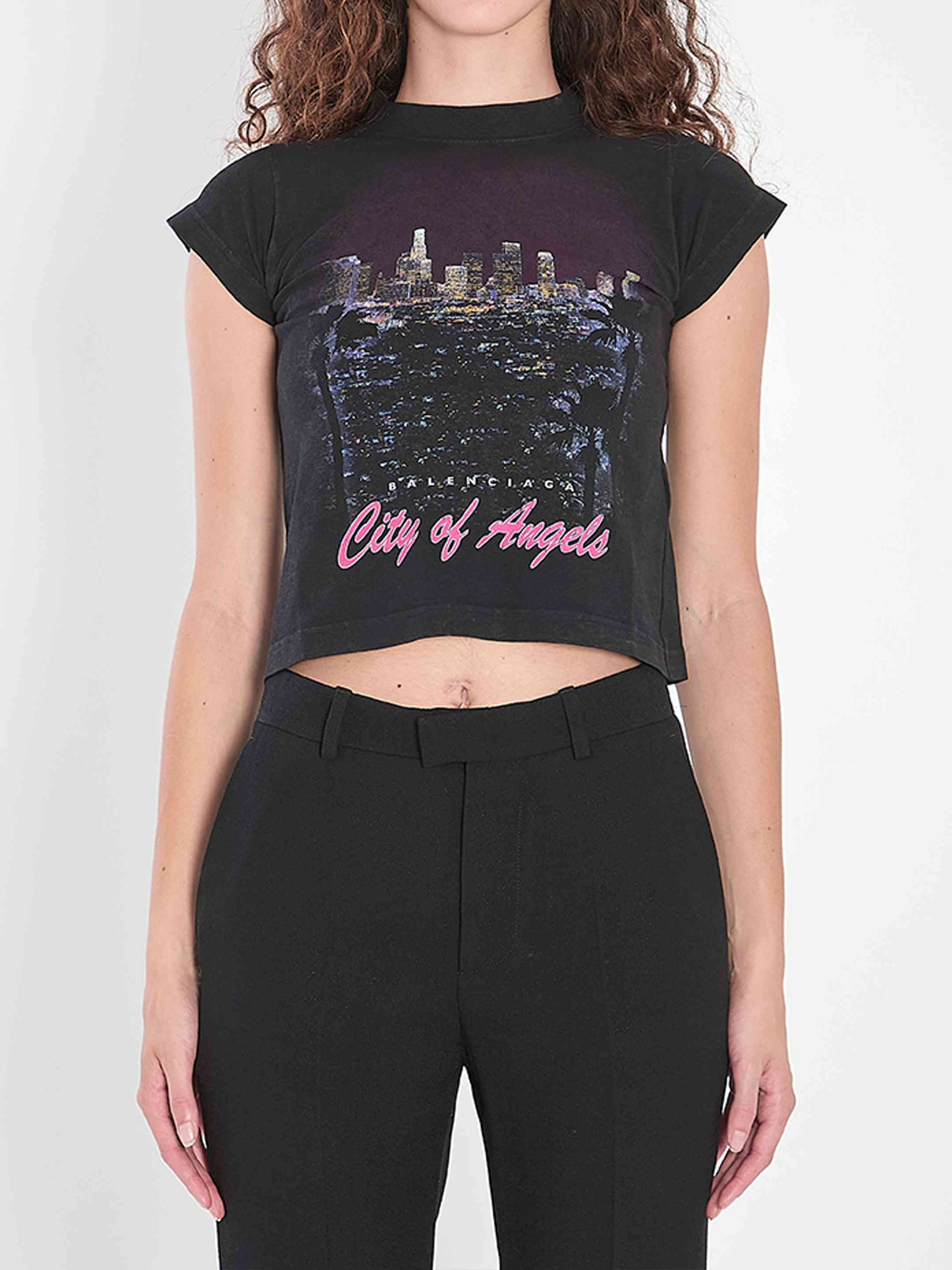 Balenciaga Women Shrunk City Of Angels T-Shirt