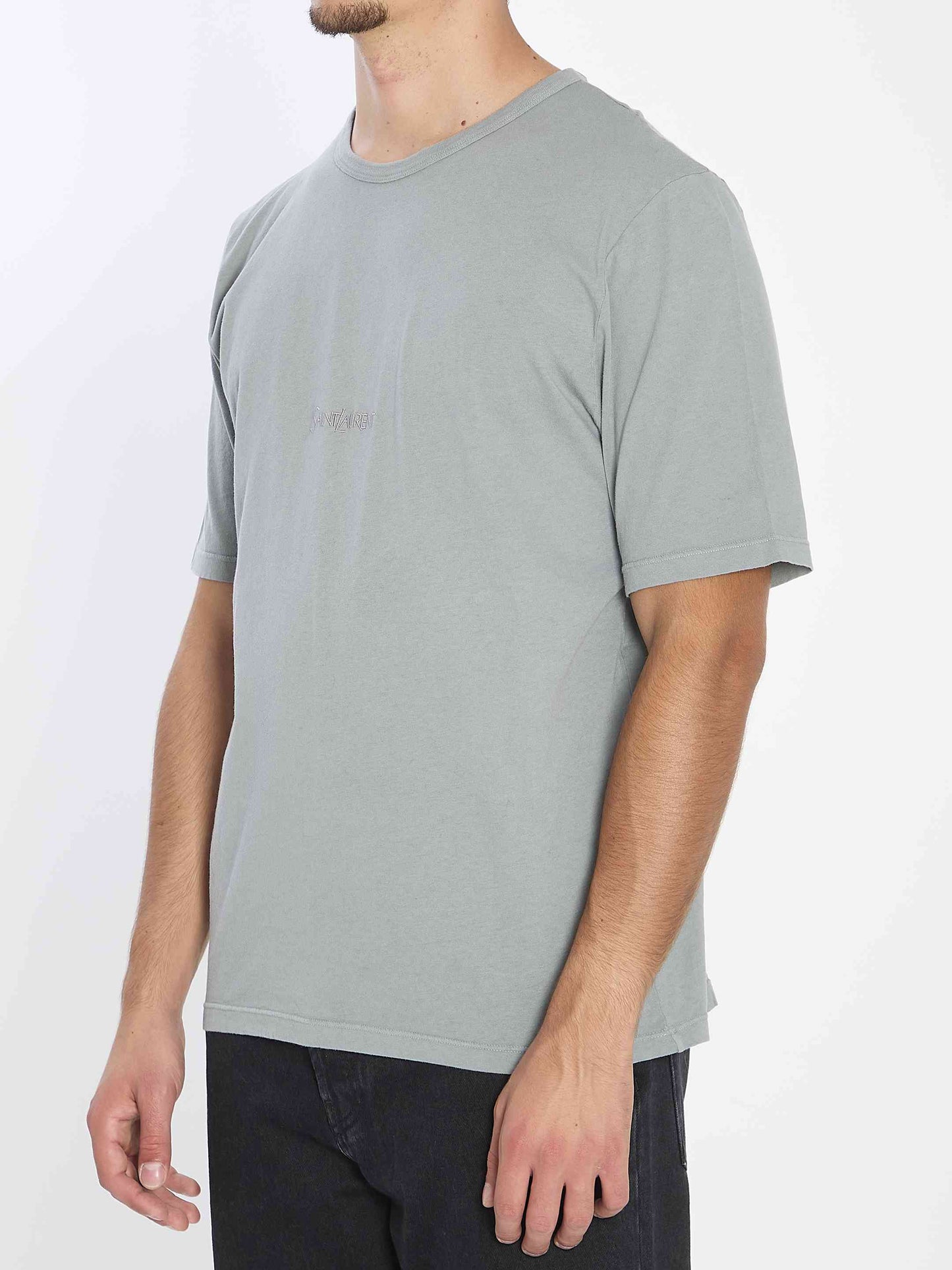 Saint Laurent Men Craw Neck T-Shirt