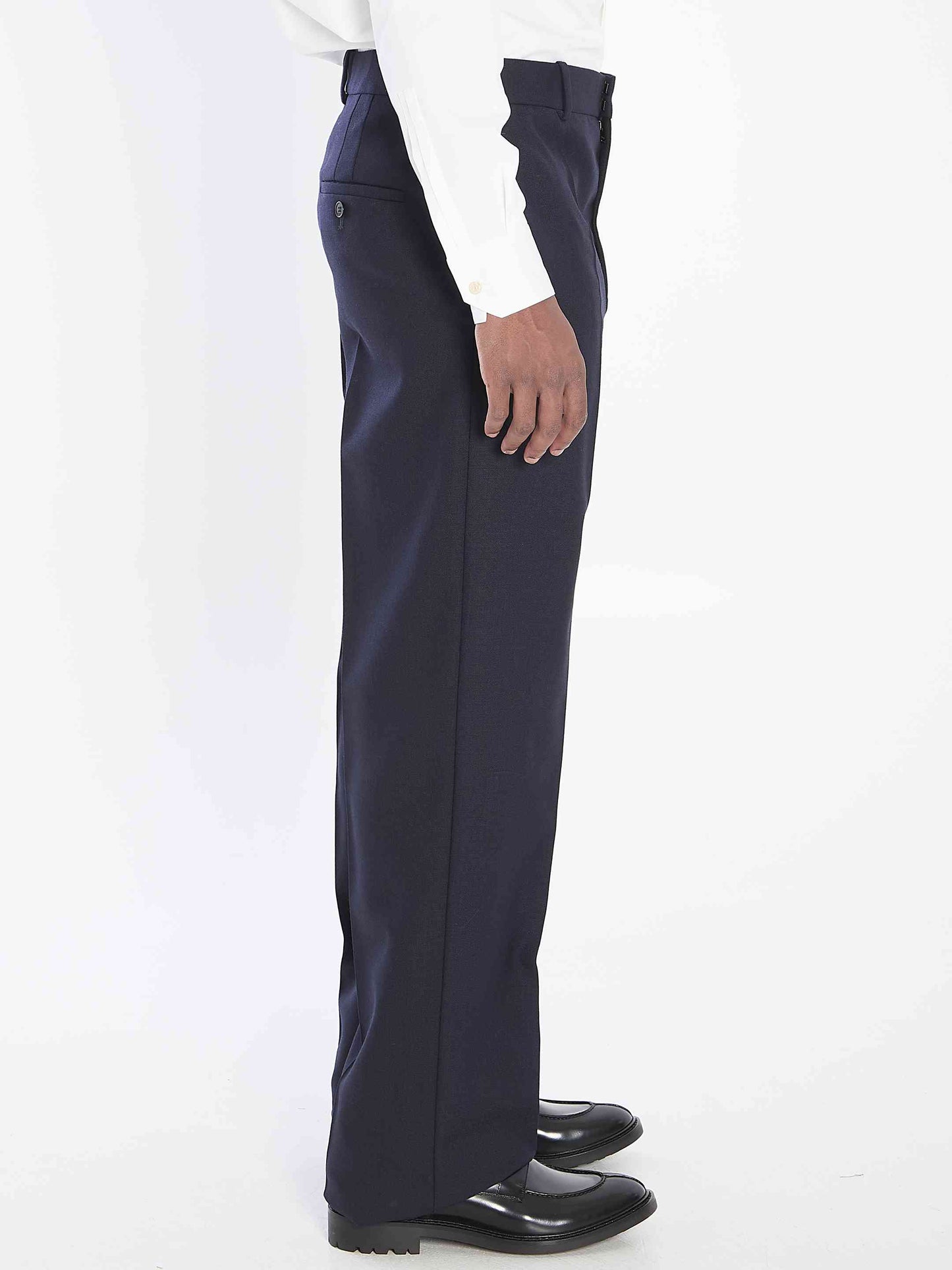 Saint Laurent Men Chiné Wool Trousers