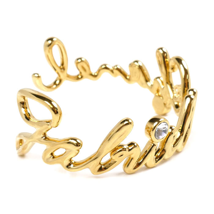 Chanel Metal Crystal Cuff Bracelet Bangle