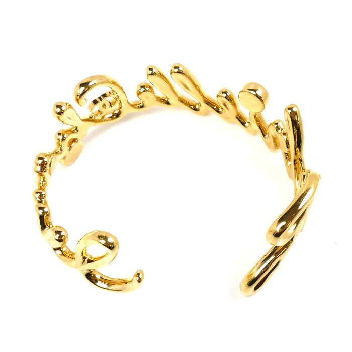Chanel Metal Crystal Cuff Bracelet Bangle