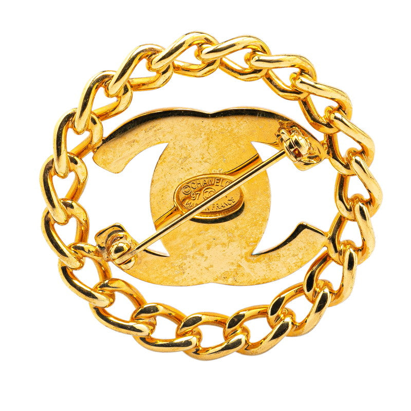 Chanel Vintage Coco Mark Turnlock Chain Brooch