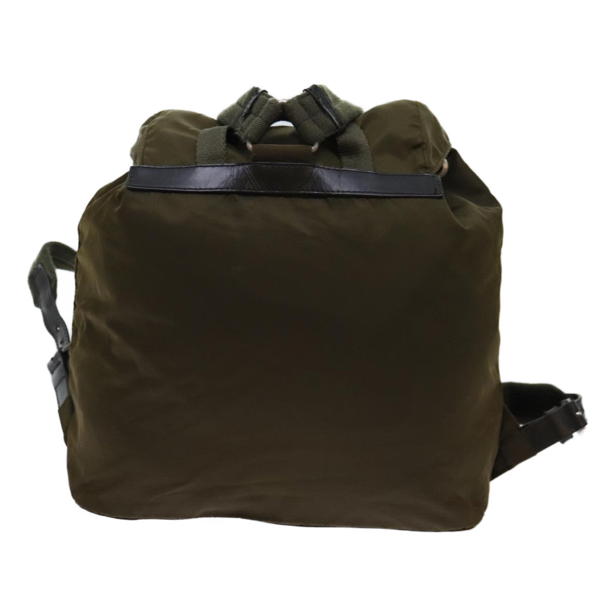 PRADA Backpack Nylon Khaki mr019