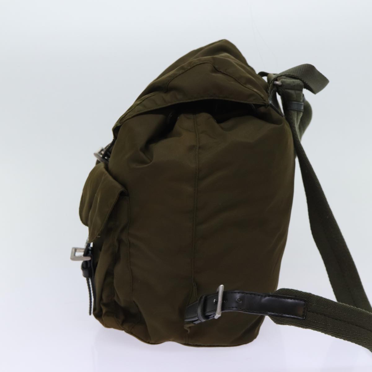 PRADA Backpack Nylon Khaki mr019