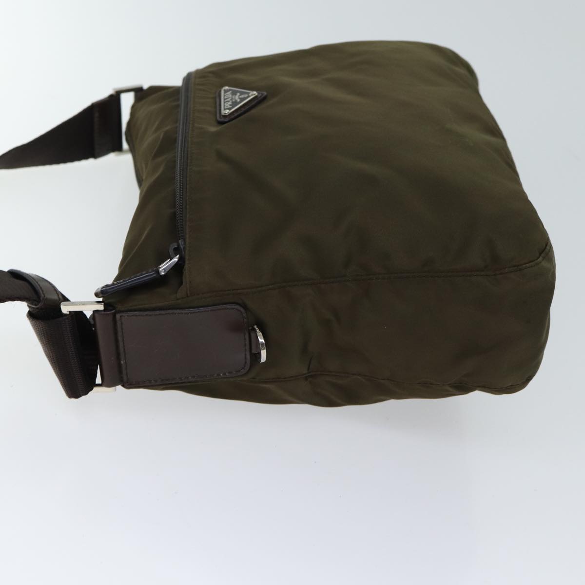 PRADA Shoulder Bag Nylon Khaki mr102