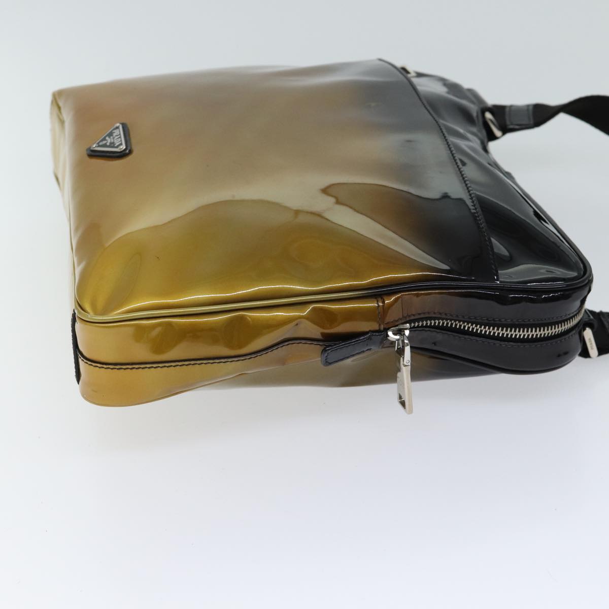 PRADA Shoulder Bag Patent leather Black mr104