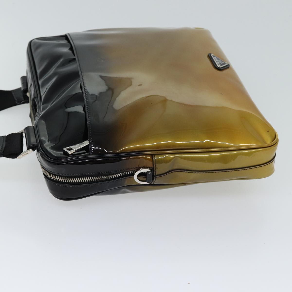PRADA Shoulder Bag Patent leather Black mr104