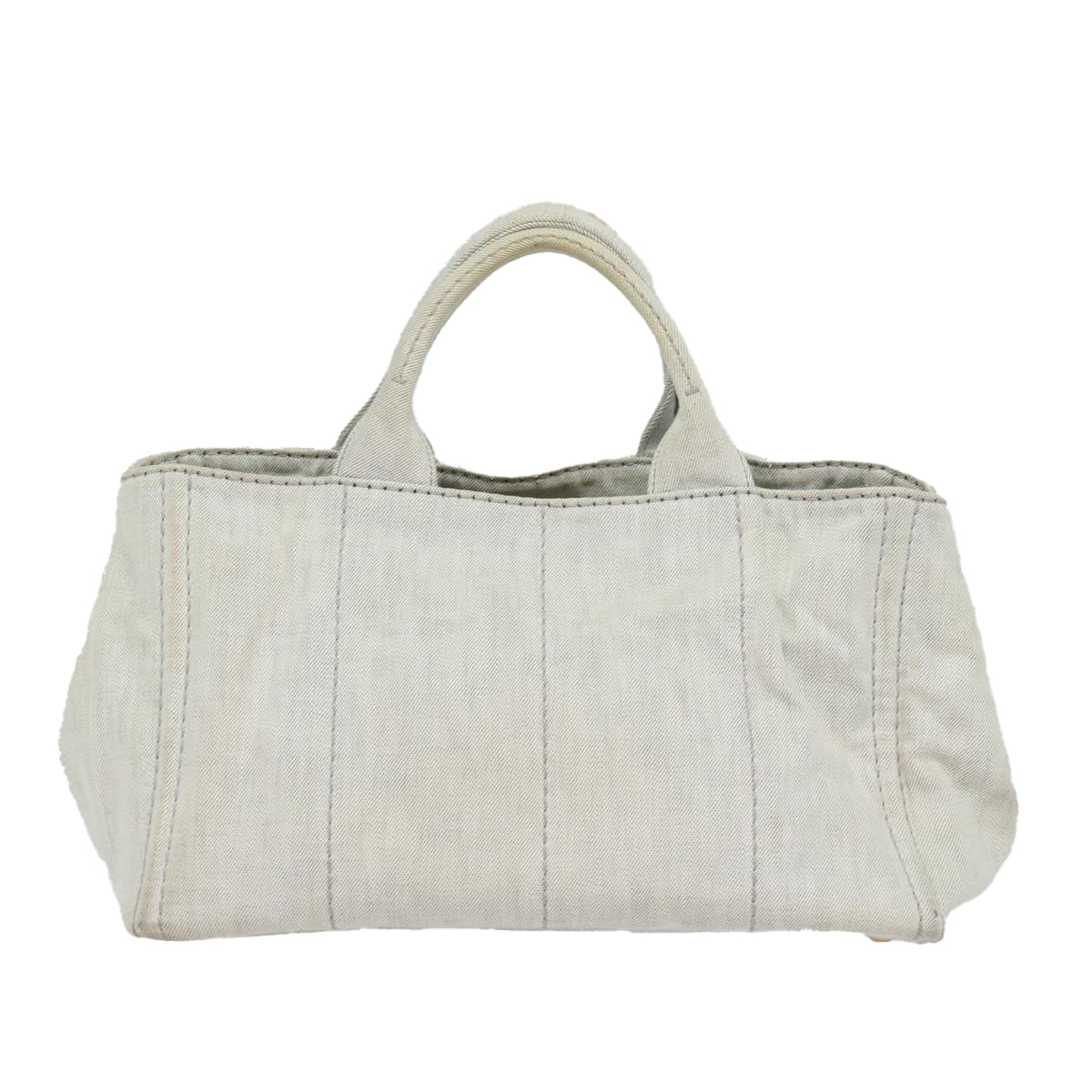 PRADA Canapa MM Hand Bag Canvas 2way Gray mr284